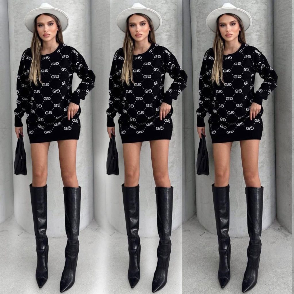 G-Knitted Soft Sweater Dress(YY9920)G-Knitted Soft Sweater Dress(YY9920)