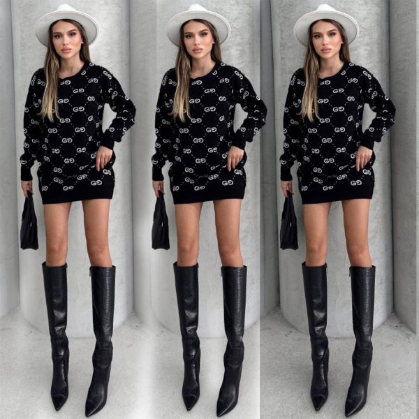G-Knitted Soft Sweater Dress(YY9920)G-Knitted Soft Sweater Dress(YY9920)