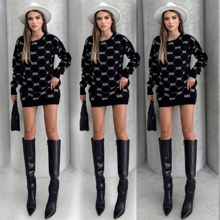G-Knitted Soft Sweater Dress(YY9920)G-Knitted Soft Sweater Dress(YY9920)