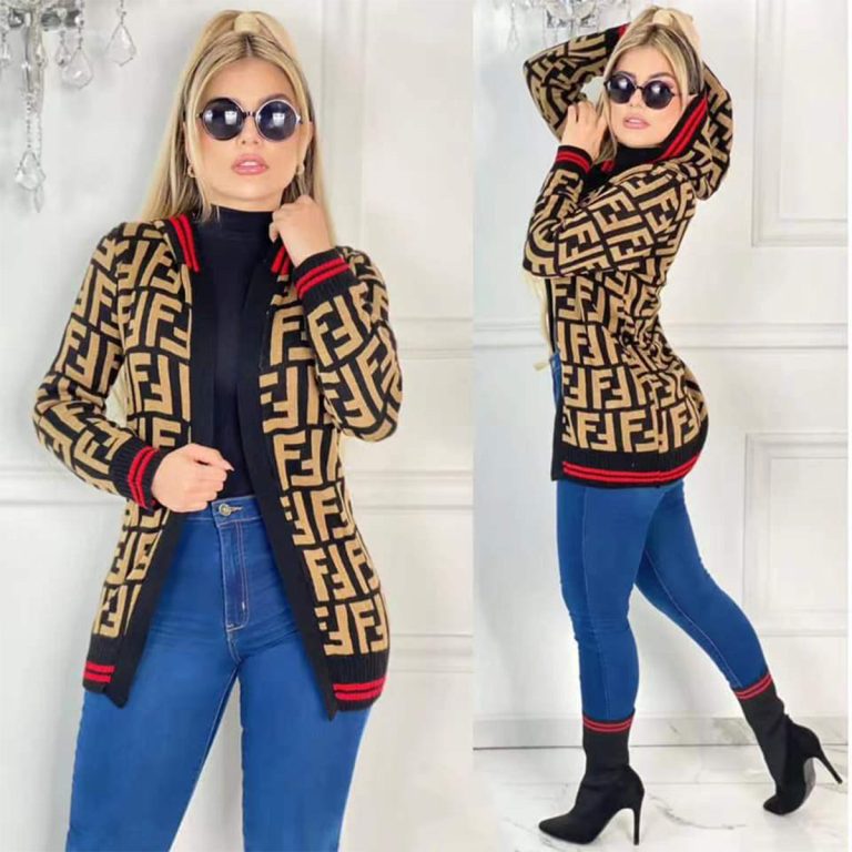Letter-Printed Knitted Cardigan(M4002)Letter-Printed Knitted Cardigan(M4002)