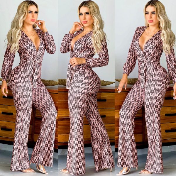C-Sexy Slim-fit Long-sleeved Jumpsuit(J2902)C-Sexy Slim-fit Long-sleeved Jumpsuit(J2902)