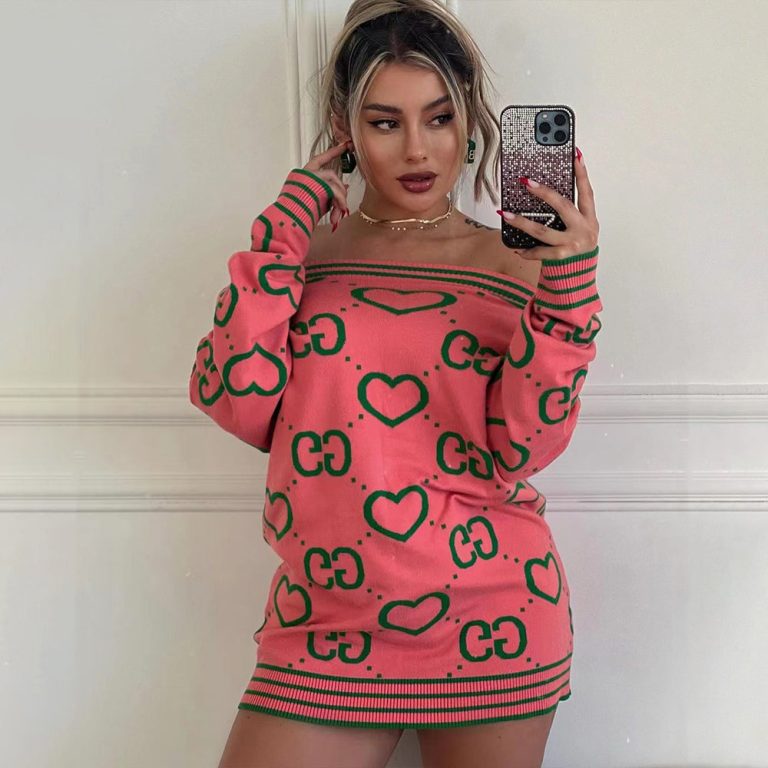 G-Off-shoulder Sweater Dress(Y71571)G-Off-shoulder Sweater Dress(Y71571)
