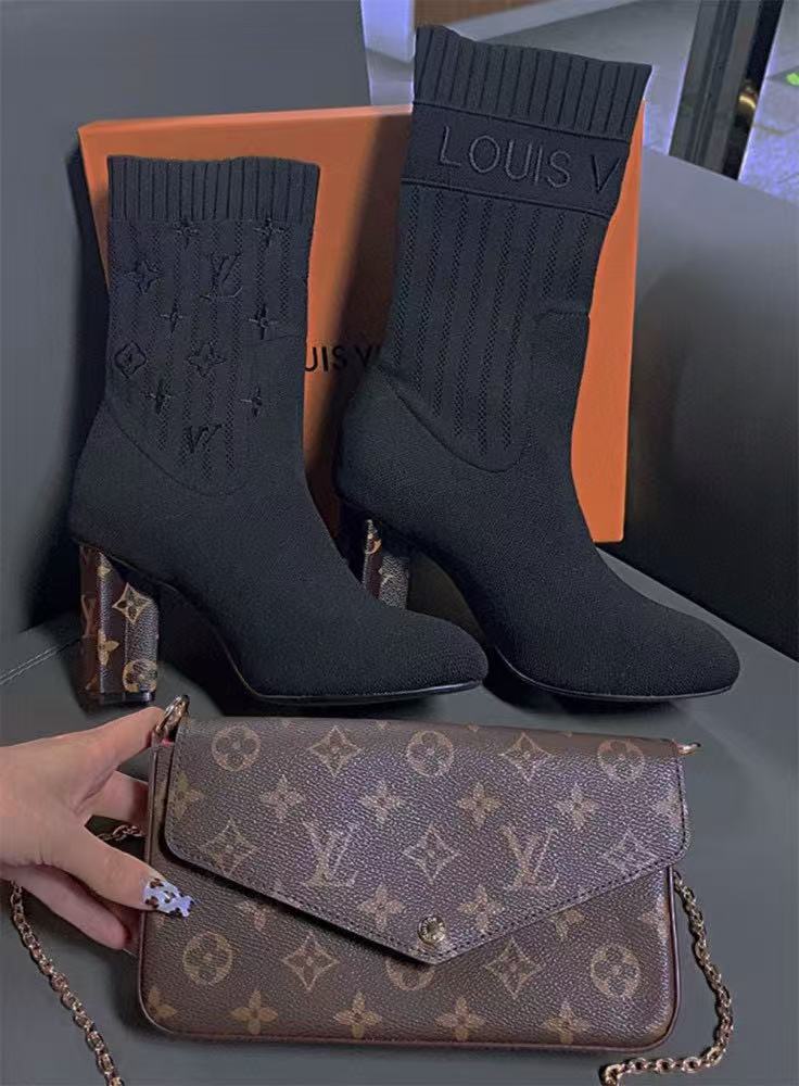L-Knit Ankle Boots and Bag Set(DPM51276)L-Knit Ankle Boots and Bag Set(DPM51276)