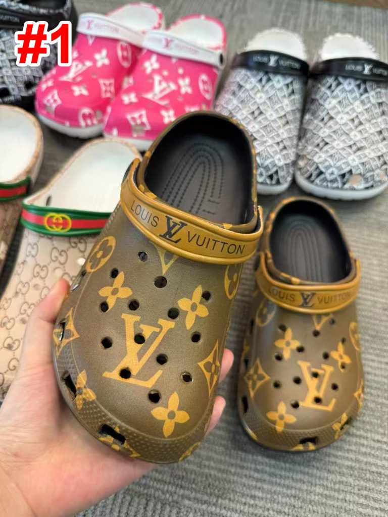 LV-New Printed Crocs(DDX710)LV-New Printed Crocs(DDX710)
