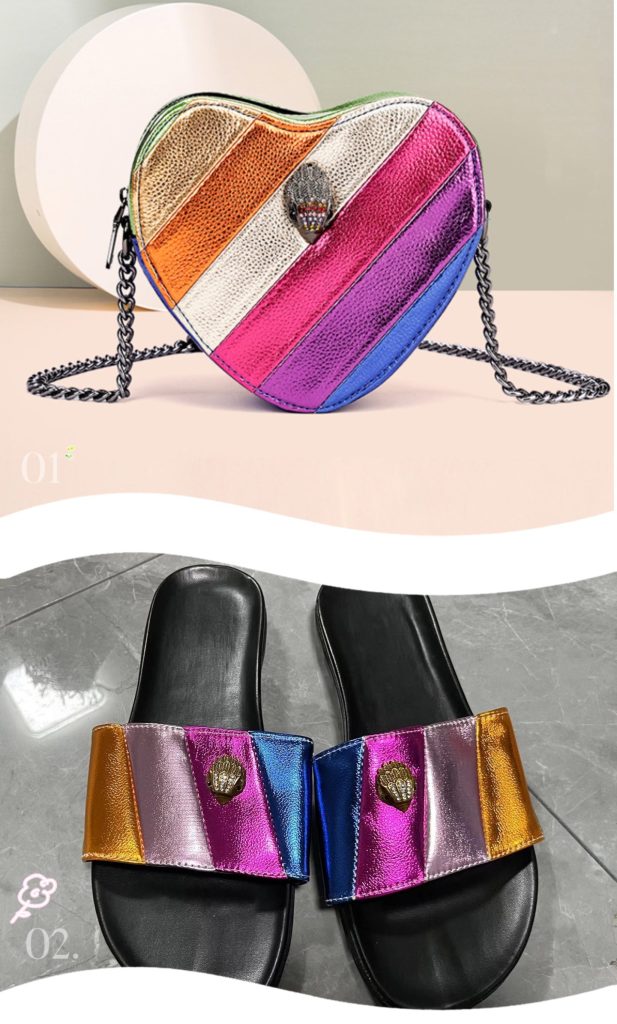 Colorful Heart Shaped Bag + Slippers(KM116)Colorful Heart Shaped Bag + Slippers(KM116)