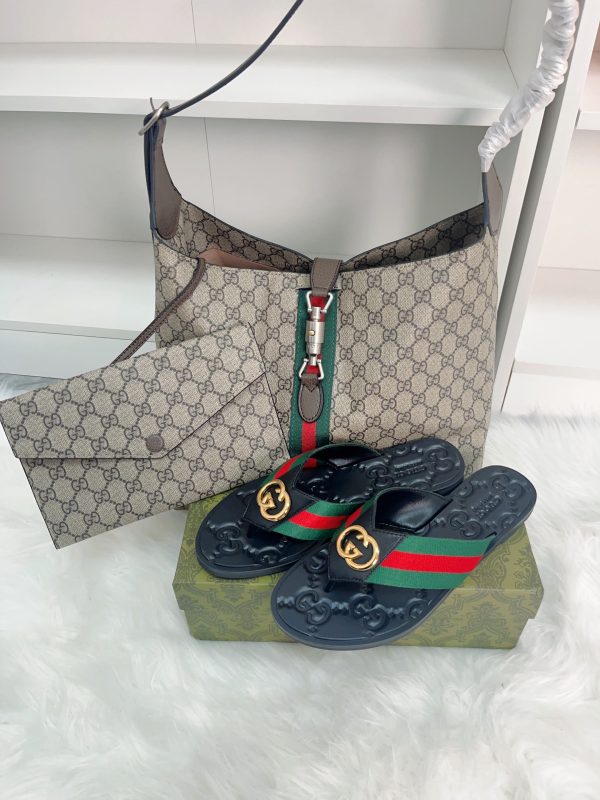 G-Black Slippers & Bag Set (QG2140)G-Black Slippers & Bag Set (QG2140)