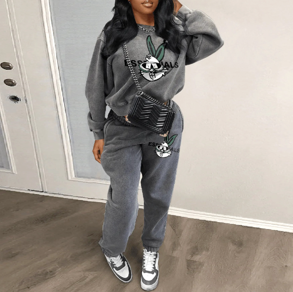 Printed Long-sleeved Sweatshirt Two-piece Set(HP036)Printed Long-sleeved Sweatshirt Two-piece Set(HP036)