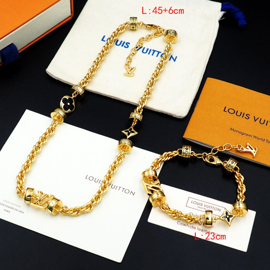 L-Necklace and Bracelet Set (DE922)L-Necklace and Bracelet Set (DE922)
