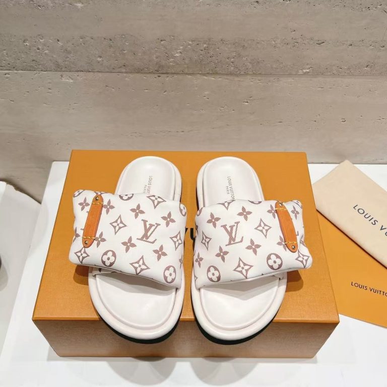 LV-Summer White Slippers(BL302)LV-Summer White Slippers(BL302)