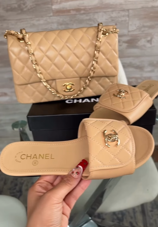 C-Khaki Bag&Slippers(QB305)C-Khaki Bag&Slippers(QB305)
