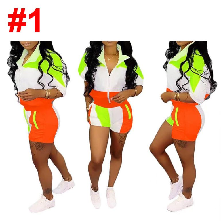 Spliced Hooded Two-piece Suit(QY1688)Spliced Hooded Two-piece Suit(QY1688)