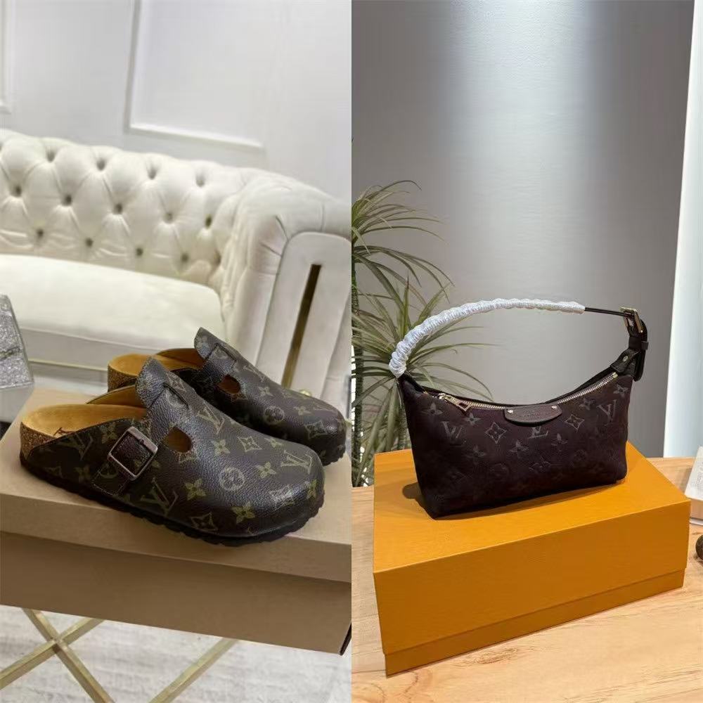 LV-Printed Slippers And Bag（QCDP66812）LV-Printed Slippers And Bag（QCDP66812）