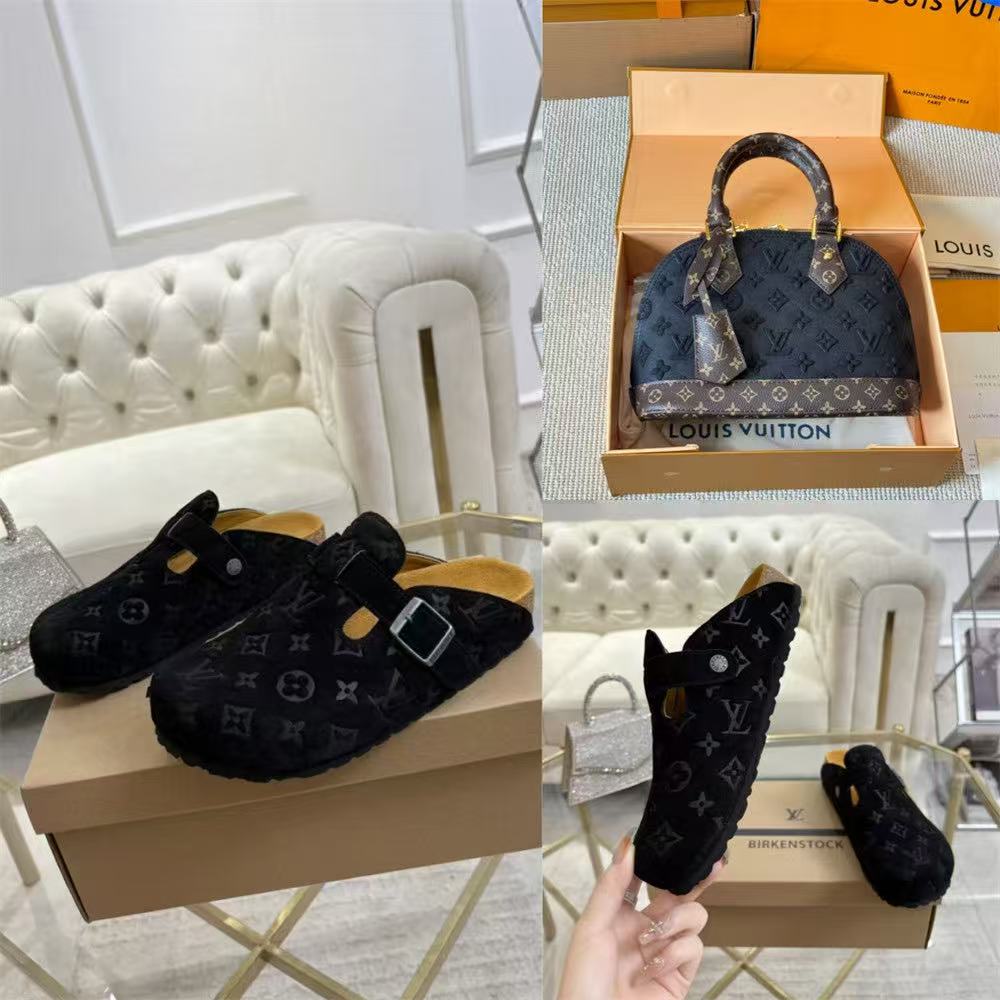 LV-Printed Slippers And Bag(QCDP10408)LV-Printed Slippers And Bag(QCDP10408)
