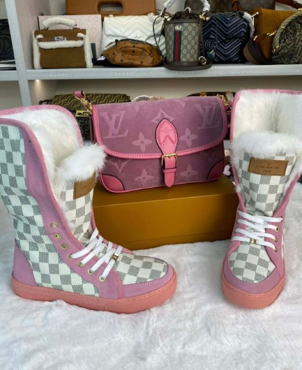 L- Pink&White Boots and Bag Set（DQ12756）L- Pink&White Boots and Bag Set（DQ12756）