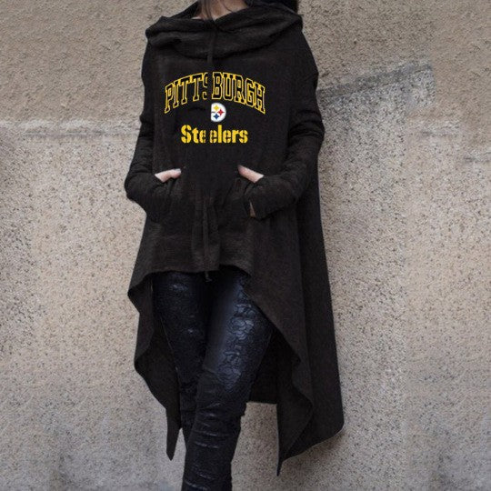 Irregular Hooded Sweatshirt【Presale】(BW)Irregular Hooded Sweatshirt【Presale】(BW)