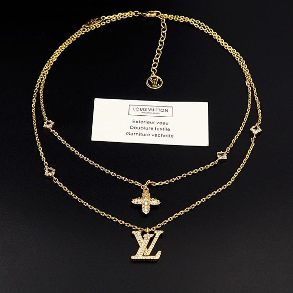 L-Double Chain Necklace (DE3317)L-Double Chain Necklace (DE3317)