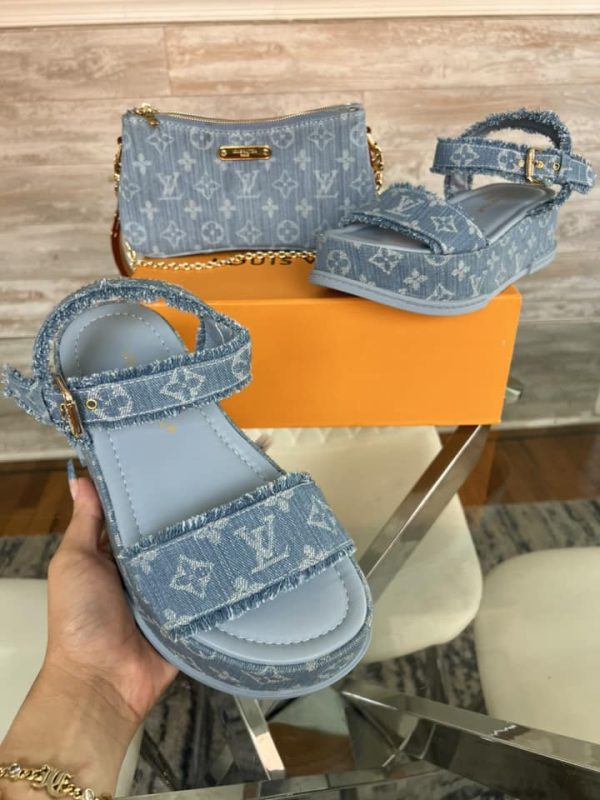 L-Denim Slippers and Bags(QL85)L-Denim Slippers and Bags(QL85)
