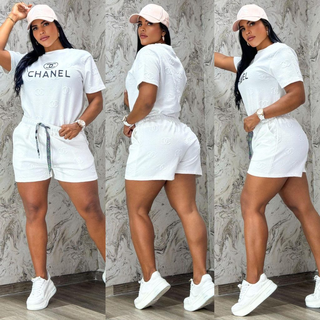 C-Embroidered Short-sleeved Shorts(J5125)C-Embroidered Short-sleeved Shorts(J5125)