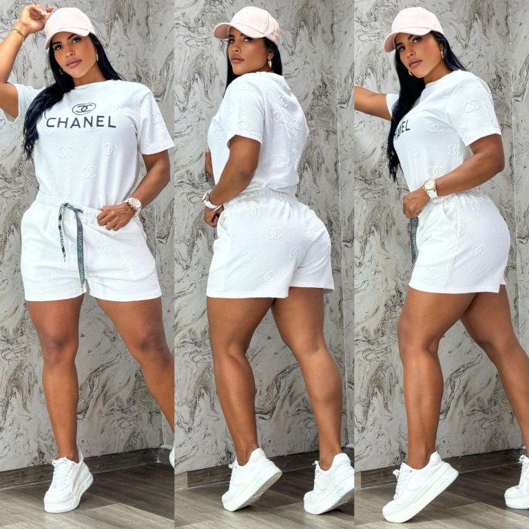 C-Embroidered Short-sleeved Shorts(J5125)C-Embroidered Short-sleeved Shorts(J5125)