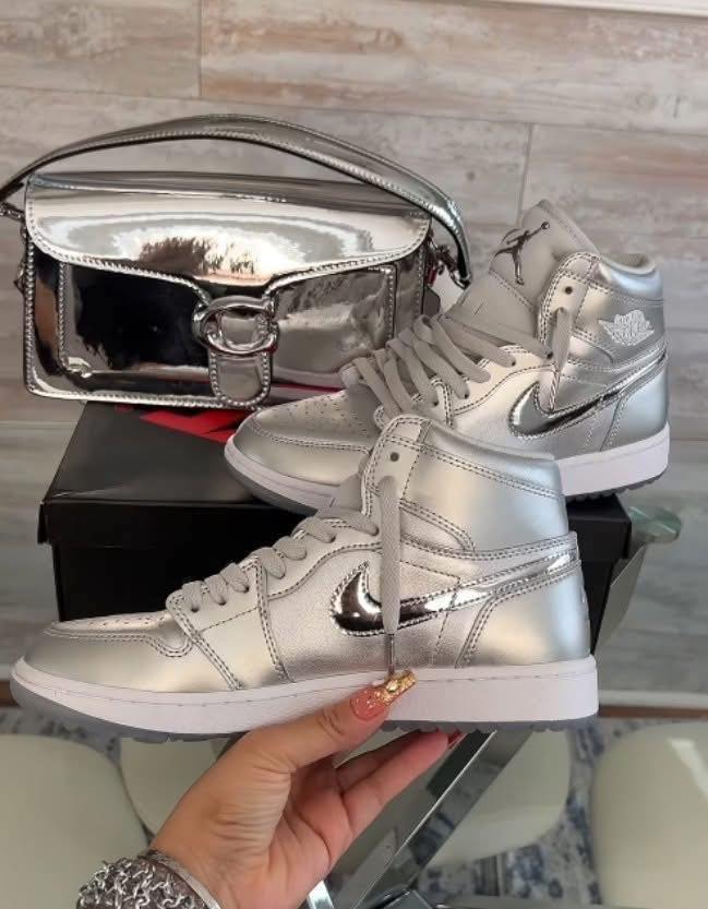Silver Shoes & Bag Set(MZ328)Silver Shoes & Bag Set(MZ328)