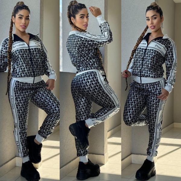 D-Fashion Letter Sports Suit(J5064)