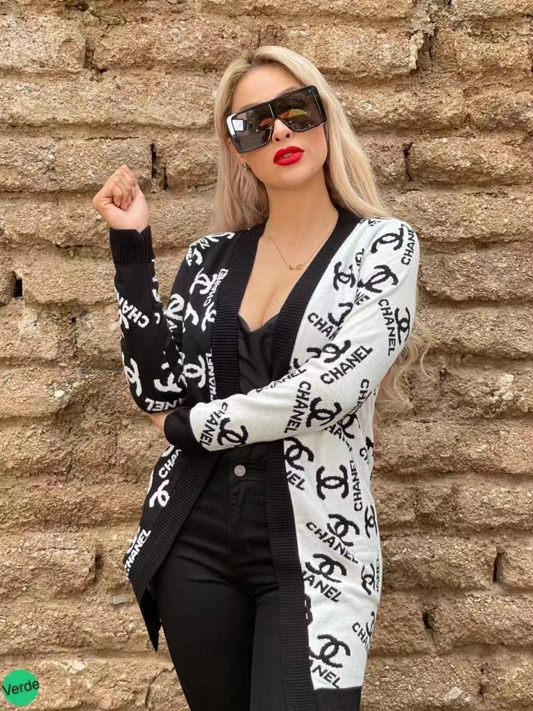 C-printed Knitted Cardigan(M4003)C-printed Knitted Cardigan(M4003)