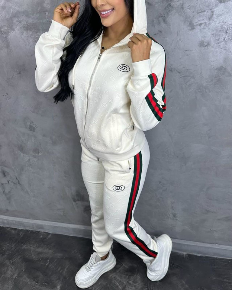 G-Casual Hooded Two-piece Set(J5282)G-Casual Hooded Two-piece Set(J5282)