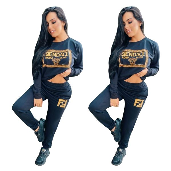 Two Pieces F-Bodycon Crop Top + Pants(J2921)Two Pieces F-Bodycon Crop Top + Pants(J2921)