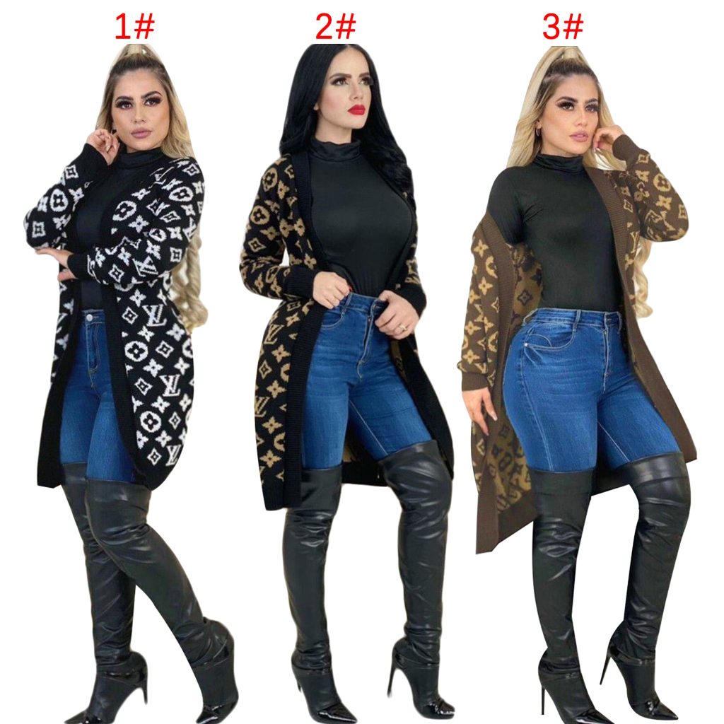Stylish Printed Mid-Length Cardigan(M4045）Stylish Printed Mid-Length Cardigan(M4045）