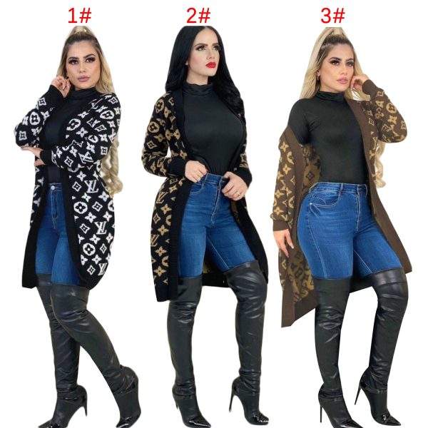 Stylish Printed Mid-Length Cardigan(M4045）Stylish Printed Mid-Length Cardigan(M4045）