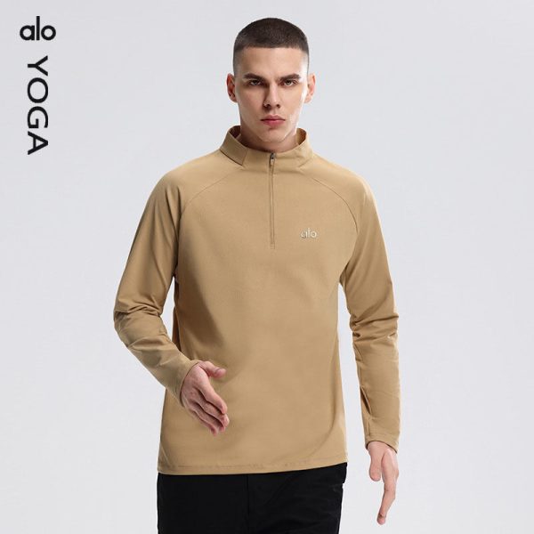 Alo-Men’s Half-Zip Long-Sleeve T-Shirt (A7451)Alo-Men’s Half-Zip Long-Sleeve T-Shirt (A7451)