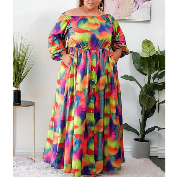 Loose Long Sleeve Dress(Plus size）(CY0252)Loose Long Sleeve Dress(Plus size）(CY0252)