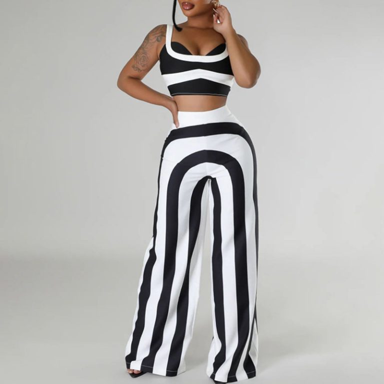 Striped Suspenders Stylish Casual Suit(K10758)Striped Suspenders Stylish Casual Suit(K10758)