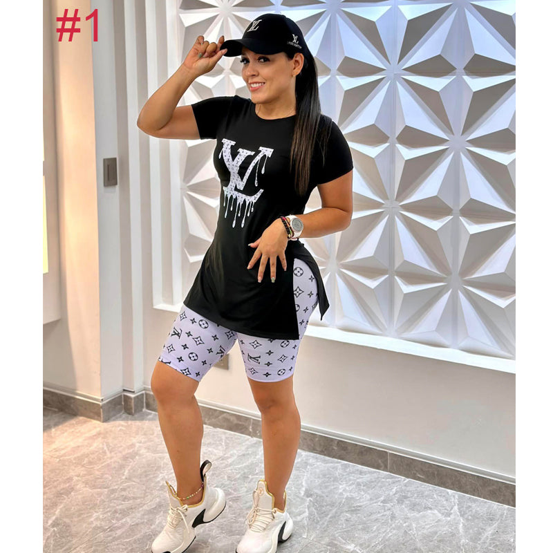 L&G-Casual Digital Printed Short Sleeve Shorts Set（Q6181）L&G-Casual Digital Printed Short Sleeve Shorts Set（Q6181）