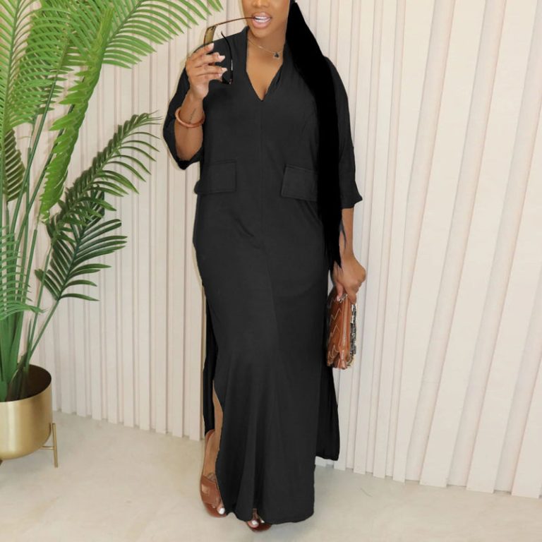 Casual V-neck Dress(A7365)Casual V-neck Dress(A7365)