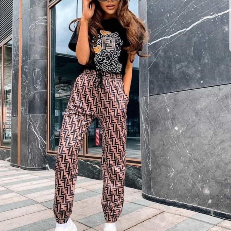 F-Two-piece Set with Trousers and Short Sleeves（Y71500）F-Two-piece Set with Trousers and Short Sleeves（Y71500）