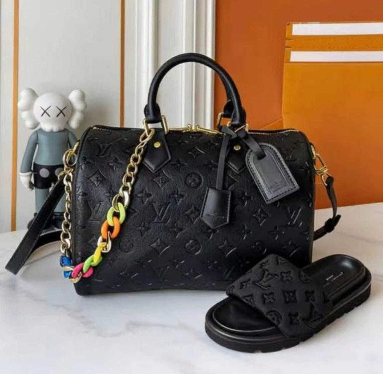L-Black Speedy Bag&Slippers Set(HYH32)L-Black Speedy Bag&Slippers Set(HYH32)