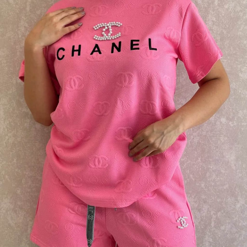 C-Embossed Embroidered Short-sleeved Shirt+Shorts(Y71586)C-Embossed Embroidered Short-sleeved Shirt+Shorts(Y71586)