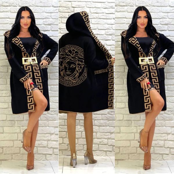 F-Pocket Long Sleeve Hooded Cardigan(No belt)(Y71553)F-Pocket Long Sleeve Hooded Cardigan(No belt)(Y71553)