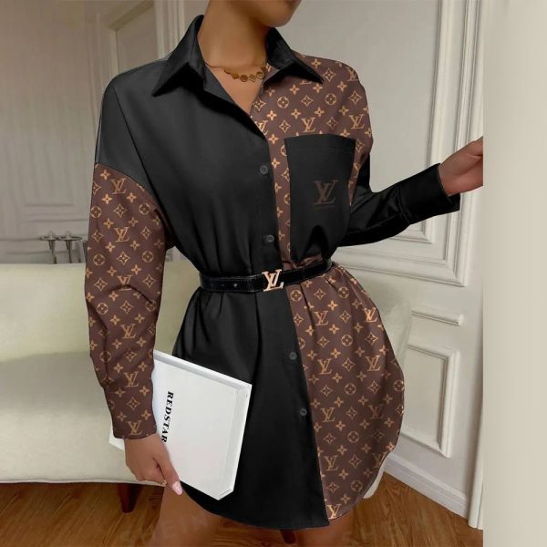 L-Printed Shirt Dress(no belt)(Y71517)L-Printed Shirt Dress(no belt)(Y71517)