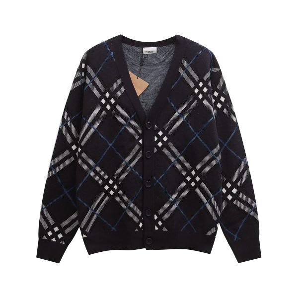 Men’s Check V-neck Knit Cardigan(M508)Men’s Check V-neck Knit Cardigan(M508)