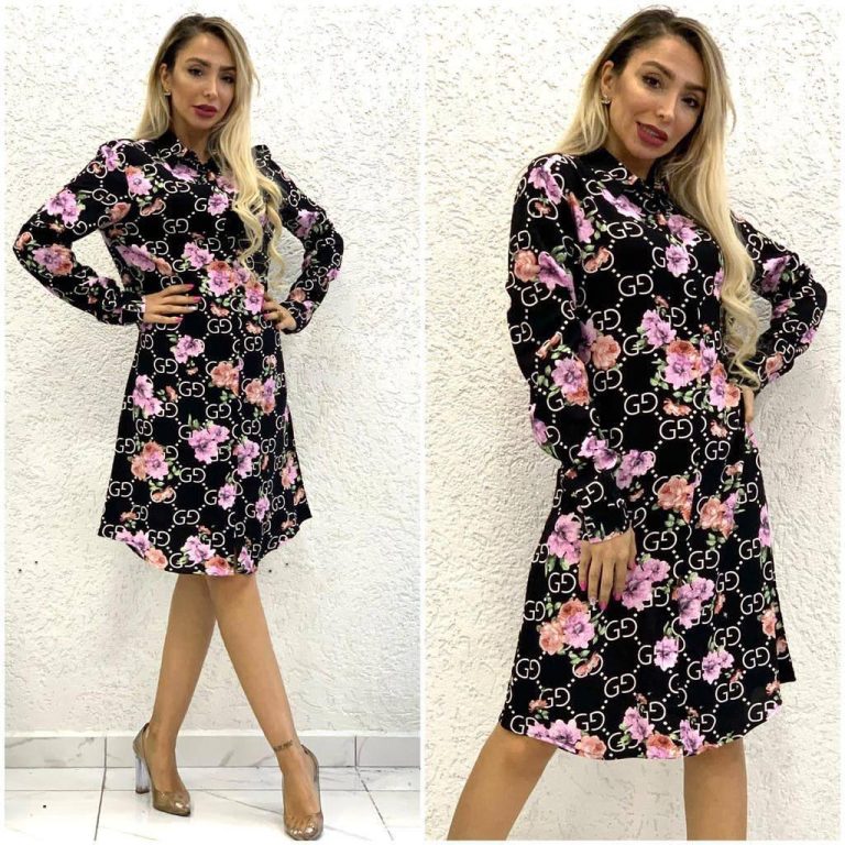 G-Printed Shirt Dress(Y71380)G-Printed Shirt Dress(Y71380)