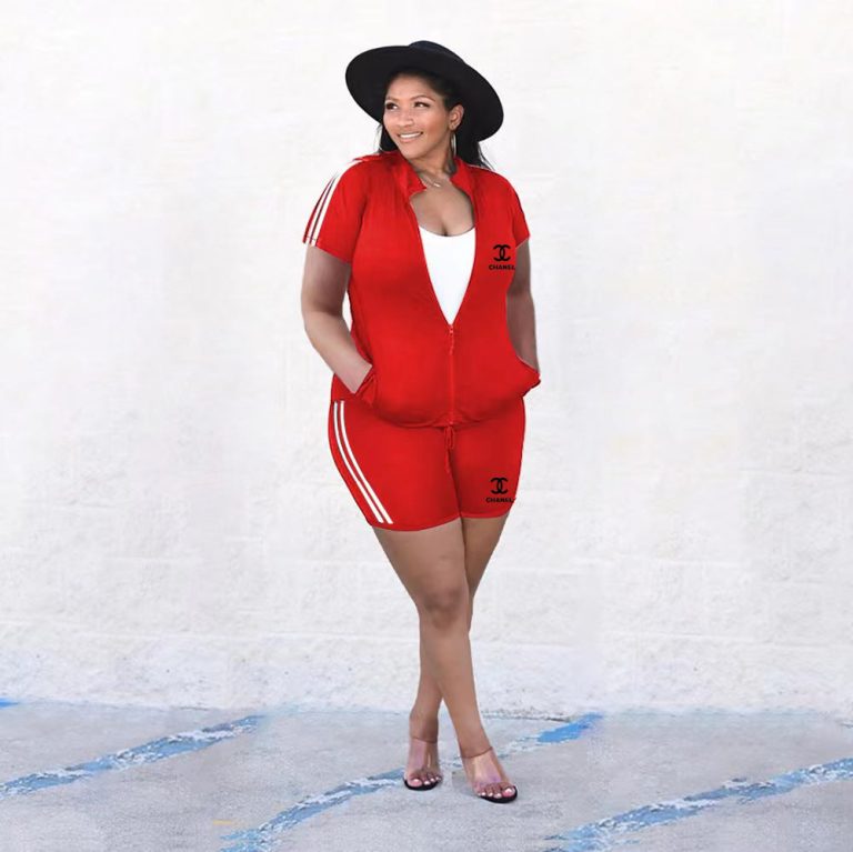 C-Printed Zip-up Tracksuit(Plus size)（QQ274）C-Printed Zip-up Tracksuit(Plus size)（QQ274）