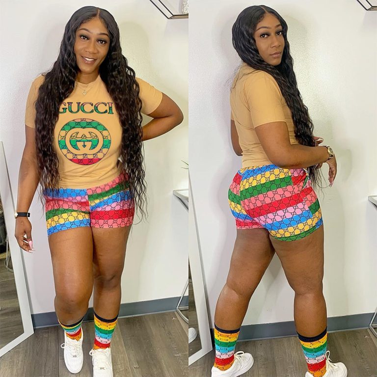 G-Digital Printed Short Sleeve Shorts Set（J2702）G-Digital Printed Short Sleeve Shorts Set（J2702）