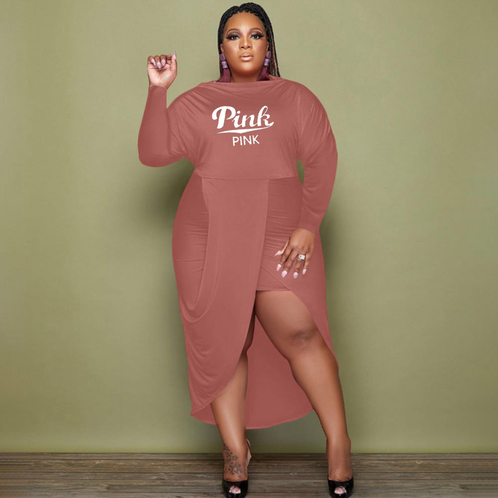 P-Printed Dress(Plus size)(MY098)P-Printed Dress(Plus size)(MY098)