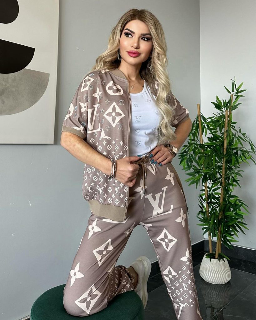 L-Casual Printed Sports Two-piece Suit(J2961)L-Casual Printed Sports Two-piece Suit(J2961)