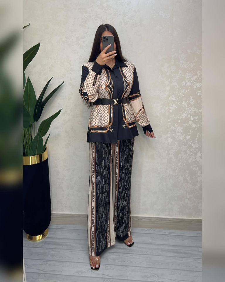L&G-Fashion Print Long-sleeved Two-piece Set(Q6211)L&G-Fashion Print Long-sleeved Two-piece Set(Q6211)