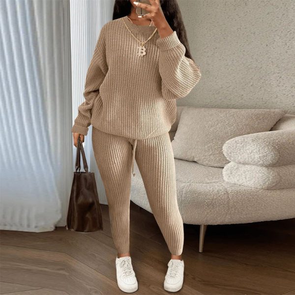 Casual Knitted Suit(Plus Size)(9022)