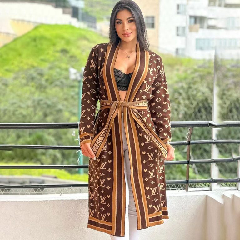 L-Knitted Long Cardigan(with belt)(DD0125)L-Knitted Long Cardigan(with belt)(DD0125)