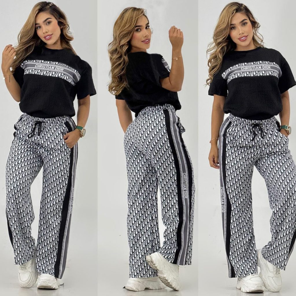 D-Short-sleeved T-shirt + Wide-leg Pants(J5115)D-Short-sleeved T-shirt + Wide-leg Pants(J5115)